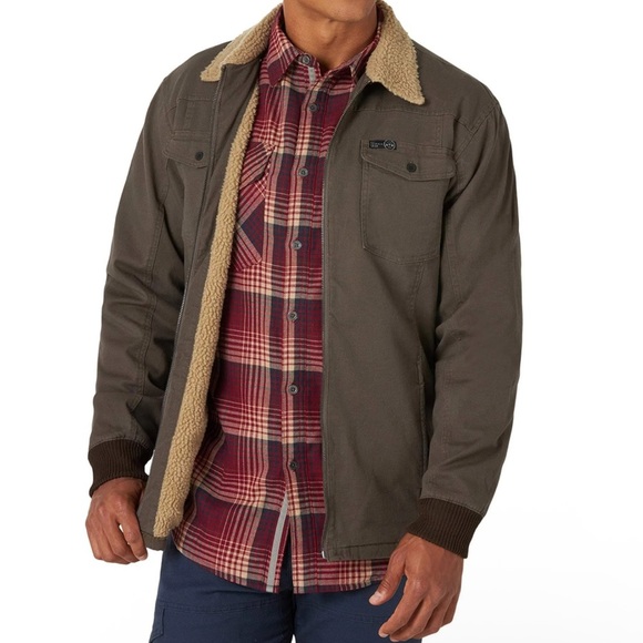 ATG by Wrangler Men’s Sherpa Lined Canvas Brown Jacket Sz XXL - Picture 1 of 16